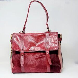 🎁 Aqua Madonna Leather Flap Handbag